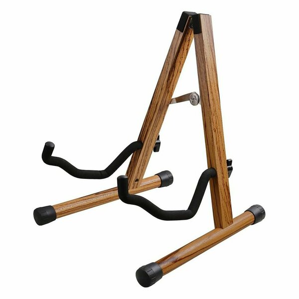 5 Core 5 Core Guitar Stands Floor Universal Wooden A-frame Folding Guitar Holder w Secure Lock Soft Padding GSS WD